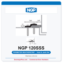 NGP 120SSS Silicone Perimeter Weatherstrip - Stainless Steel | National Guard