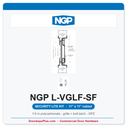 NGP L-VGLF-SF Security Door Window Lite - Security Grille + Bolt Latch | 11" x 11"