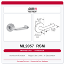 Corbin Russwin ML2057 RSM Storeroom or Closet Mortise Lockset | Grade 1 Commercial