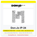 Don-Jo IP-34 Intermediate Offset Pivot | 3/4" offset | 600 lb