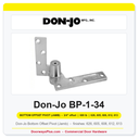 Don-Jo BP-1-34 Bottom Offset Pivot (Jamb) | 3/4" offset | 600 lb