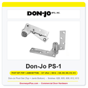 Don-Jo PS-1 Pivot Set (Top + Jamb Bottom) | 3/4" offset | 600 lb