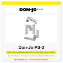 Don-Jo PS-3 Pivot Set (Top + Intermediate + Jamb Bottom) | 3/4" offset | 600 lb