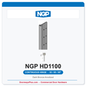 NGP HD1100DKB Concealed Geared Continuous Hinge Flush Mount 83/85/95" Dark Bronze Anodized | National Guard