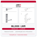 Corbin Russwin ML2055 LWR Classroom Mortise Lockset | Grade 1 Commercial
