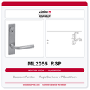 Corbin Russwin ML2055 RSP Classroom Mortise Lockset | Grade 1 Commercial