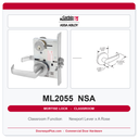 Corbin Russwin ML2055 NSA Classroom Mortise Lockset | Grade 1 Commercial