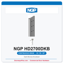 NGP HD2700DKB Concealed Geared Continuous Hinge Flush Mount 83/85/95" Dark Bronze Anodized | National Guard