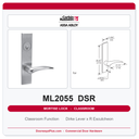 Corbin Russwin ML2055 DSR Classroom Mortise Lockset | Grade 1 Commercial