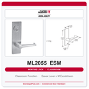 Corbin Russwin ML2055 ESM Classroom Mortise Lockset | Grade 1 Commercial