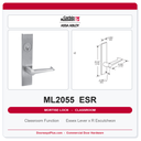 Corbin Russwin ML2055 ESR Classroom Mortise Lockset | Grade 1 Commercial