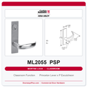 Corbin Russwin ML2055 PSP Classroom Mortise Lockset | Grade 1 Commercial
