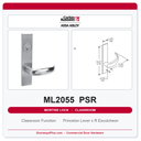 Corbin Russwin ML2055 PSR Classroom Mortise Lockset | Grade 1 Commercial