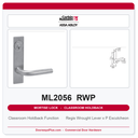 Corbin Russwin ML2056 RWP Classroom Holdback Mortise Lockset | Grade 1 Commercial