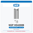 NGP HD4200B Half Surface Swing-Clear Geared Continuous Hinge 83/85/95" Black Anodized | National Guard