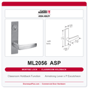 Corbin Russwin ML2056 ASP Classroom Holdback Mortise Lockset | Grade 1 Commercial