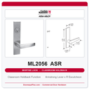 Corbin Russwin ML2056 ASR Classroom Holdback Mortise Lockset | Grade 1 Commercial