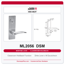 Corbin Russwin ML2056 DSM Classroom Holdback Mortise Lockset | Grade 1 Commercial