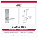 Corbin Russwin ML2056 DSN Classroom Holdback Mortise Lockset | Grade 1 Commercial
