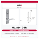Corbin Russwin ML2056 DSR Classroom Holdback Mortise Lockset | Grade 1 Commercial