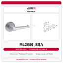 Corbin Russwin ML2056 ESA Classroom Holdback Mortise Lockset | Grade 1 Commercial