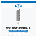 NGP HD1100DKB-LL Concealed Geared Continuous Hinge Lead-Lined Dual-Row 83/85/95" Dark Bronze Anodized | National Guard