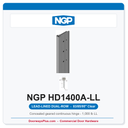 NGP HD1400A-LL Concealed Geared Continuous Hinge Lead-Lined Dual-Row 83/85/95" Clear Anodized | National Guard