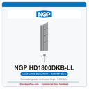 NGP HD1800DKB-LL Concealed Geared Continuous Hinge Lead-Lined Dual-Row 83/85/95" Dark Bronze Anodized | National Guard