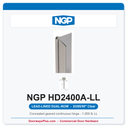 NGP HD2400A-LL Concealed Geared Continuous Hinge Lead-Lined Dual-Row 83/85/95" Clear Anodized | National Guard