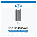 NGP HD4100A-LL Concealed Swing-Clear Geared Continuous Hinge Lead-Lined Dual-Row 83/85/95" Clear Anodized | National Guard