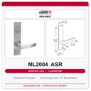 Corbin Russwin ML2004 ASR Classroom Mortise Lockset | Grade 1 Commercial