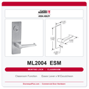 Corbin Russwin ML2004 ESM Classroom Mortise Lockset | Grade 1 Commercial