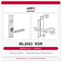 Corbin Russwin ML2053 RSR Entrance or Office Mortise Lockset | Grade 1 Commercial