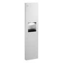 Bobrick B-38032 Semi-Recessed Paper Towel Disp., Waste Receptacle