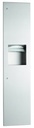 Bobrick B-38034 Paper Towel Disp., Waste Recep., 3-3/4" Wall Depth