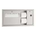 Bobrick B-3092 Recessed-Mounted Toilet Tissue, Seat-Cover Dispenser and Waste Disposal, Right Side