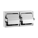 Bobrick B-6999 Surface-Mounted Toilet Tissue Dispenser, Hoods, 2 Rolls, Bright Finish