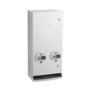 Bobrick B-2706T Surface-Mounted Push-Button Napkin/Tampon Vendor, Token Operation