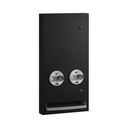 Bobrick B-370634.MBLK 25 Semi-Recessed Push-Button Napkin/Tampon Vendor, Single-Coin 25¢