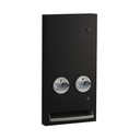 Bobrick B-370634.MBLK C Semi-Recessed Push-Button Napkin/Tampon Vendor, Free no-coin Operation, Matte Black