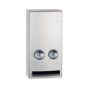 Bobrick B-47069C Surface-Mounted Push-Button Napkin/Tampon Vendor, Free no-coin Operation