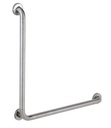 Bobrick B-6898.99 L-Shape, 90 Degree Grab Bar – 30" x 30", Peened Grip