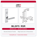 Corbin Russwin ML2075 RSR Security Entrance or Office Mortise Lockset | Grade 1 Commercial