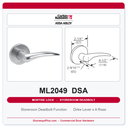 Corbin Russwin ML2049 DSA Storeroom Deadbolt Mortise Lockset | Grade 1 Commercial