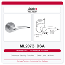 Corbin Russwin ML2073 DSA Classroom Security Mortise Lockset | Grade 1 Commercial