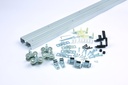 NGP SLAL-250-BP-4DR Aluminum By-Pass Track Set for 4 Doors | 250 lb Grade 1 | National Guard
