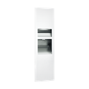 ASI 10-64672-2-00 Piatto™ - Fully Recessed 3-in-1 Paper Disp. & Waste Receptacle + High- Speed Hand Dryer - (208-240V) - White Phenolic Door