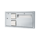 ASI 10-0487-L-9 Toilet Seat Cover & Toilet Tissue Dispenser with Sanitary Napkin Disposal - Horizontal, ADA - Surface Mounted
