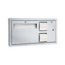 ASI 10-0487-R-9 Toilet Seat Cover & Toilet Tissue Dispenser with Sanitary Napkin Disposal - Horizontal, ADA - Surface Mounted