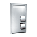 ASI 10-0484 Toilet Seat Cover & Toilet Tissue Dispenser - Dual Access - Partition Mounted